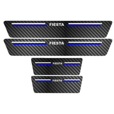 Imagem de Kit Soleira Protetora Porta Premium Blue Carbono - Fiesta - Jhow Adesi