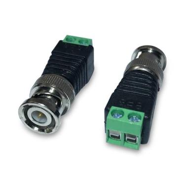 Imagem de Conector Adaptador CFTV BNC Borne Para Alimentação P/ Cabo Câmera Víde