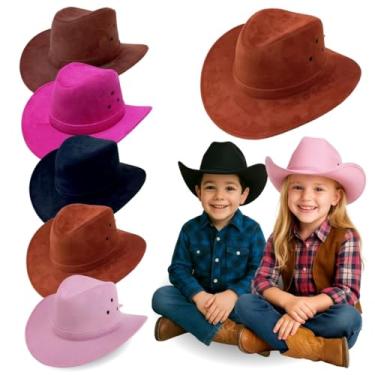 Imagem de Chapéu Country Infantil Criança Cowboy Festa Junina Rodeio Menino Menina Unissex Peão Boiadeira Camurça Premium MONOLO (Marrom Madeira)