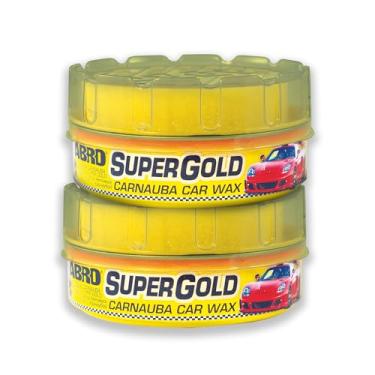 Imagem de ABRO Cera De Carnaúba Super Gold Para Carros - Proteção Duradoura E Alto Brilho, Pasta Carros, Motocicletas Barcos, Segura Todos Os Acabamentos Pintura, Automotiva, Inclui Esponja, 8 Oz