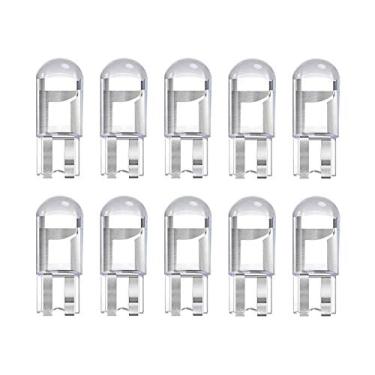 Imagem de Makergroup Lâmpada Led Blue 158 W5W 2825 168 192 194 T10 Lâmpadas De Cunha 12V Para Luzes Marcação Laterais Carro, Mapa Porta, Placa Licença Cortesia, 0,5W, Pacote Com 10