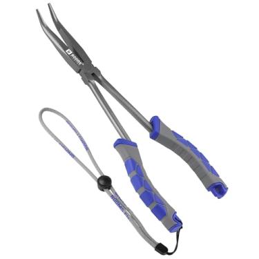 Imagem de Booms Fishing Alicate de nariz comprido: alicate removedor de anzol de agulha de 29 cm com cordão - XW11 Equipamento de pesca em água salgada