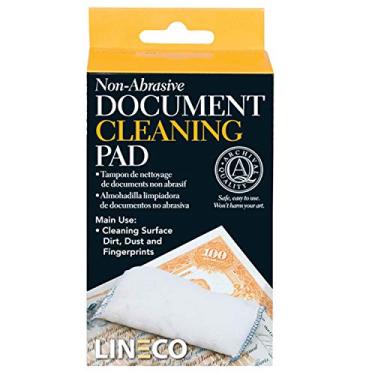 Imagem de Lineco 2x4.75 Document Cleaning Pads, Soft, Grit-Free Powder That Absorbs and Cleans Paper Surface, Perfect for Books, Ephemera, Maps, and Cards