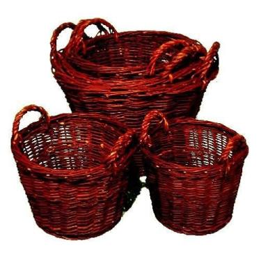 Imagem de Cesta de grama com diâmetro de 40 cm, vime com casca
