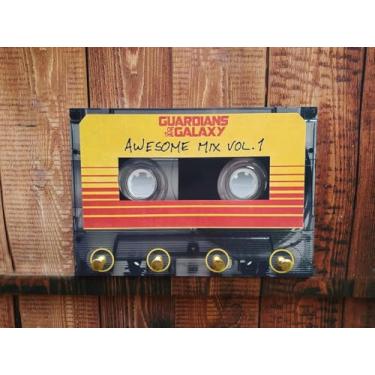 Imagem de Organizador para casa, Fita K7 Guardiões da Galáxia, porta chaves, quadrinho, decoração casa