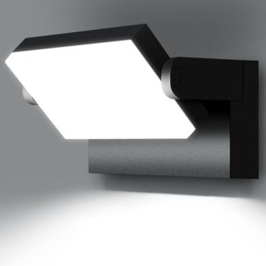 Imagem de Juyace Pacote de luz LED de parede de 60 W, iluminação de inundação de segurança externa, luminárias montadas na parede, rotação de 360 ° de 5000 K para garagem, quintal, área de celeiro, quintal,