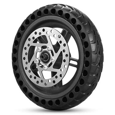 Imagem de CIADAZ Pneu traseiro de scooter elétrica com cubo de roda conjunto de freio a disco 8,5 polegadas substituição de roda de scooter elétrica sólida para peças de reposição de scooter elétrica M365