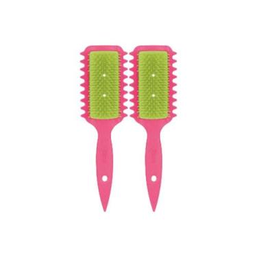 Imagem de 2UN Escova P/ Cabelos Cacheados Ricca Flex Fita Rosa - BELLIZ