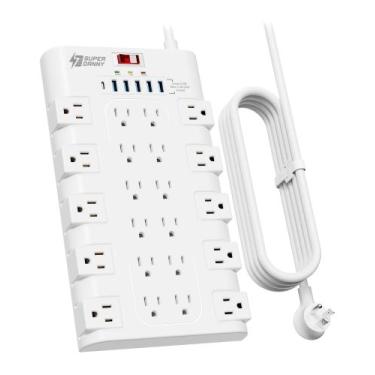 Imagem de Cabo de extensão SUPERDANNY de 10 pés com protetor contra sobretensão,