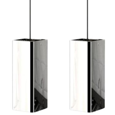 Imagem de Unidas Store, Kit 2 Pendentes Industrial Inox Quadrado Moderno U.ELG