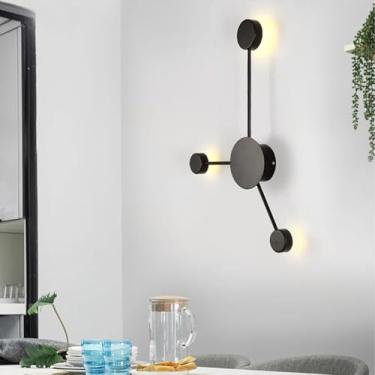 Imagem de GZZBMY Arandelas de parede modernas de LED de metal acrílico para iluminação de parede luminárias de parede nórdicas minimalistas para sala de estar interna quarto corredor decoração de escritório