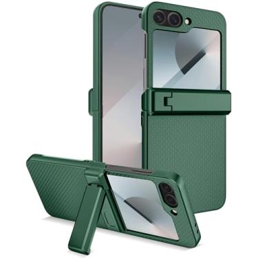 Imagem de Miimall Capa robusta para Samsung Galaxy Z Flip 6 / Flip7 FE com suporte, protetor de tela e proteção de dobradiça, [carregamento sem fio] capa protetora de corpo inteiro durável para celular Flip Z6