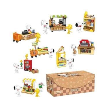 Imagem de Snoopy Desenho Animado Cachorro Cafeteria Blocos De Construção Criativ