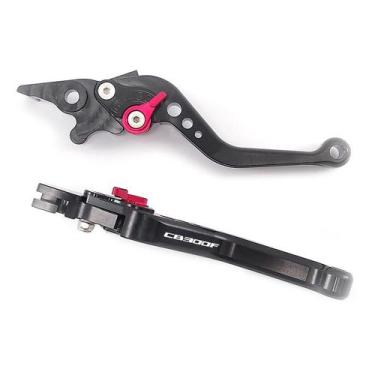 Imagem de Manete Esportivo Cb300f Twister Gravado a Laser - NoBrand, Preto com V