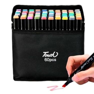 Imagem de Kit Marcadores Multiuso 60 Peças – Canetinhas Coloridas para Colorir e Criar