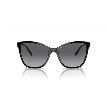 Imagem de Óculos de Sol Vogue Eyewear Polarizado 0VO5520S W44/T3 Tam 56 / Preto - Lentes Cinza Gradiente