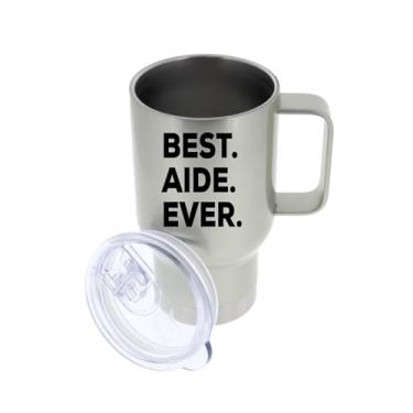 Imagem de Caneca de viagem Best Aide Ever – Presente para professores, enfermeiras, auxiliar no ônibus hospitalar certificado de saúde em casa – Ideia de presente