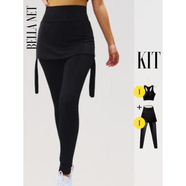 Imagem de Conjunto Feminino Top + Legging Para Academia Ginástica Cores Variadas