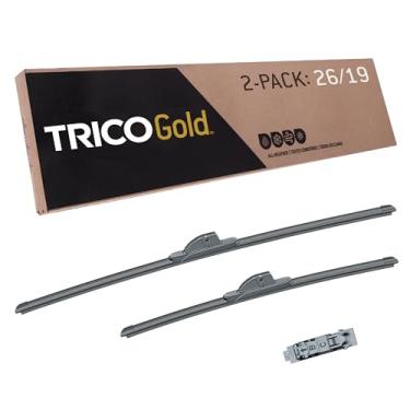 Imagem de TRICO Gold™ (18-2619) Lâminas de limpador de para-brisa de substituição automotiva de 66 e 48 cm Super Premium para todos os climas para modelos de veículos selecionados, 2 unidades (pacote com 1)
