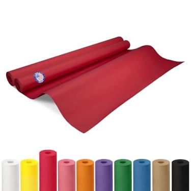 Imagem de IDL Packaging Rolo de papel kraft vermelho de 91,4 cm x 3048 cm, pacote com 2 - Papel artesanal de qualidade feito nos EUA para embrulho de presente, artes e artesanato infantil, projetos escolares