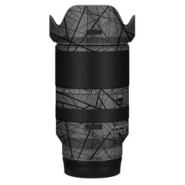 Imagem de Adesivo de lente de câmera para Tamron 18-300 mm F3.5-6.3 adequado para Sony Mount Macro Coat Wraps Film Protector Vinyl Decal Skin 18 300 (cinza cruzado)