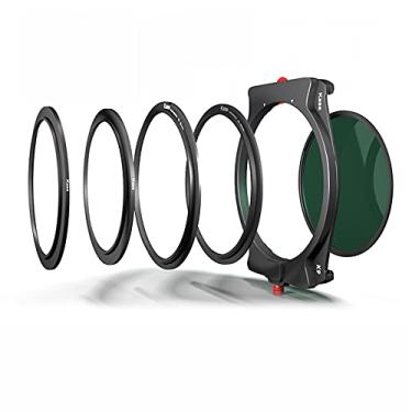 Imagem de Kase O kit de suporte de filtro quadrado de metal K9 de 100 mm inclui filtro CPL magnético de 90 mm e anel adaptador de 67/72/77/82 mm compatível com lentes Canon Nikon e filtro Lee Haida Hitech 100 x