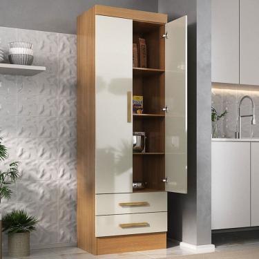 Imagem de Paneleiro Modulare 2 Portas 2 Gavetas Cinamomo/Off White - Panorama Móveis