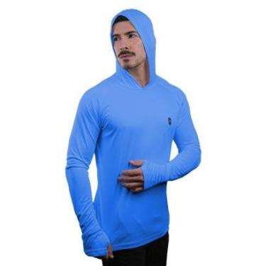 Imagem de Camiseta Skube Com Capuz Proteção UV 50+ Segunda Pele Térmica Tecido Termodry Manga Longa Dedeira-Masculino