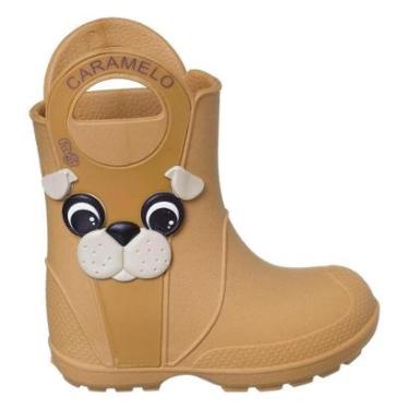 Imagem de Galocha Infantil Menino Cachorro Caramelo Botinha Cano Médio-Masculino
