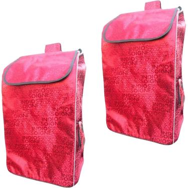 Imagem de Bolsa De Substituição Para Carrinho De Compras - Bolsa De Armazenamento à Prova D'Água De Pano Oxford 72l, Bolsa De Substituição De Compras De Supermercado De Grande Capacid, F, 2pcs