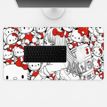 Imagem de Mousepad Gamer Estilo Corrida Azul Tapete Jogos Menino 90x40 Acessório