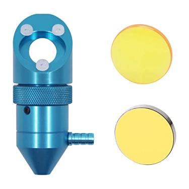 Imagem de FONLAND Cabeça de laser de CO2 K40 com assistência de ar para máquina de gravação a laser K40, diâmetro da lente 12/18 mm FL50,8 mm e diâmetro 16 mm FL25,4 mm espelho 20 mm