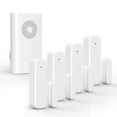 Imagem de Carrilhão de porta sem fio AMHEY com alarme de sensor de porta aberta,