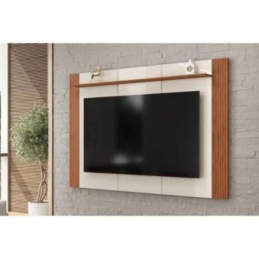 Imagem de Painel Quarto P- Tv Até 75 Pol Helo 183x136cm Off White-freijó - Dj Móveis
