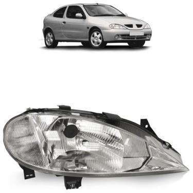 Imagem de Farol Dianteiro Megane 1999 A 2003 Máscara Cromada - Automotive Import