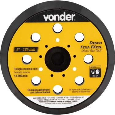 Imagem de Disco Fixa Facil 125mm Para Lixadeira Lrv355 Vonder