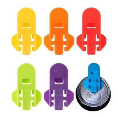 Imagem de Fvokle 6 peças de abridor de latas fácil manual, ferramenta de abridor de lata de refrigerante, protetor de tampa de lata de bebida pop para picola, cerveja, refrigerante, bebidas de alumínio