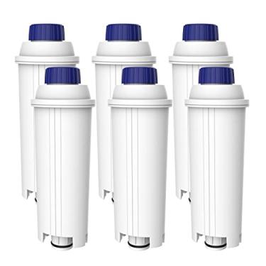Imagem de AQUA CREST Filtro de água de café, substituição para filtro De'Longhi, certificado TÜV SÜD, 5513292811, DLS C002, CFL-950, SER3017, ECAM/ETAM Series, EC680, BCO420 (pacote com 6)
