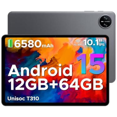 Imagem de DOOGEE Tablet Tab A9 Android 15, tablet de 10 polegadas, CPU Quad Core, tablets Android de 12 GB + 64 GB, resolução de 800 x 1280, bateria grande de 6580 mAh, alto-falantes duplos, 8 MP + 5 MP, OTG