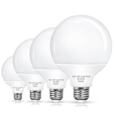 Imagem de Lâmpadas de vaidade EvaStary 6W LED Globe 5000K 500LM E26 4Pk