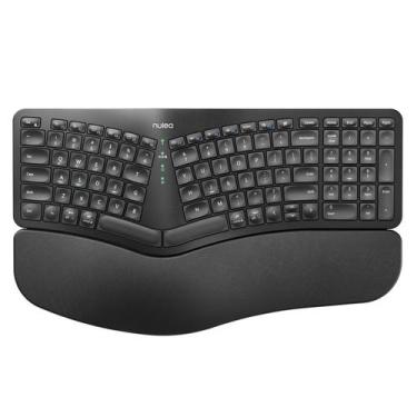 Imagem de Teclado ergonômico sem fio Nulea Split com descanso de pulso preto