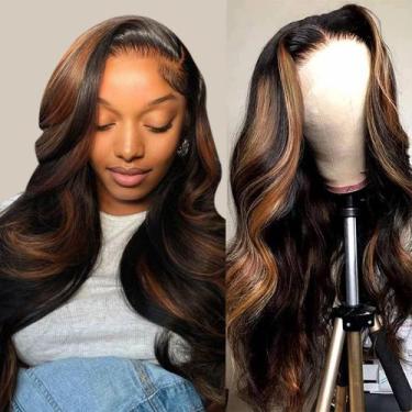 Imagem de Peruca Glegov Highlight Lace Front 66 cm Body Wave Honey Blonde