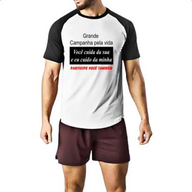 Imagem de Camiseta Raglan Campanha Cuide Da Sua Vida - Alearts, M