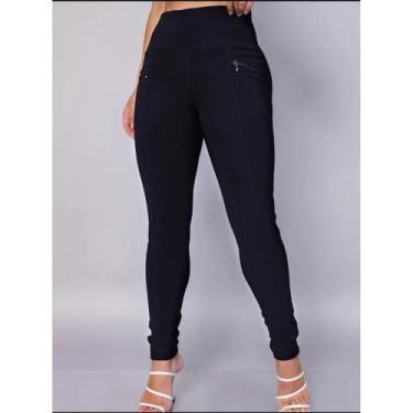 Imagem de Calça Legging Cintura Alta Montaria Feminina Tendencia Tec gorgurão co