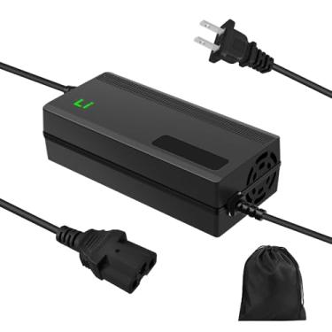 Imagem de Carregador de bateria rápido de 42 V 3A para bateria de lítio de 36 V, 7 tipos de plugues para escolher, sem necessidade de adaptador, mais seguro. Compatível com a maioria dos plugues. com sistema de