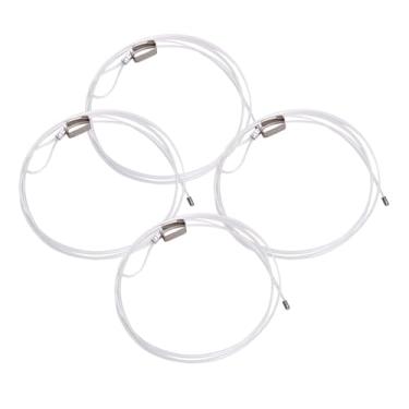 Imagem de Fenteer 4x Cordão para pendurar quadros 149 cm, prático para pendurar quadros em espelhos, para obras de arte, cortinas, letreiros e pinturas