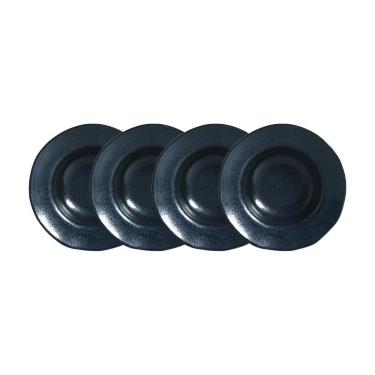 Imagem de Conjunto de Pratos de Sobremesa Porto Brasil Orgânico Night Blue 250ml - 4 Peças 