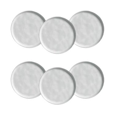 Imagem de Conjunto de Pratos para Pão Porto Brasil Bio New White - 6 Peças	