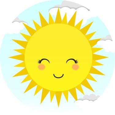 Imagem de Painel de Lona Redondo Solzinho - Fabrika De festa, 200x200cm