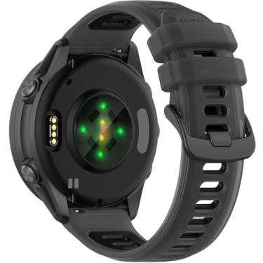 Imagem de Miimall Compatível com pulseiras Garmin Forerunner 570, pulseiras de reposição de TPU respiráveis de 20 mm e 22 mm para Garmin Forerunner 570 de 42 mm e 47 mm, Forerunner 55, 165, 245, 245 Music, 645